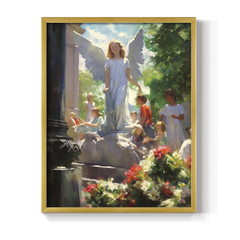 Religious Series CDLXII, reproduction encadrée - bois massif, 30" H x 24" W, Doré