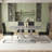 Modern 5-Piece Rectangular Faux Marble Dining Table Set-323867908-323867930