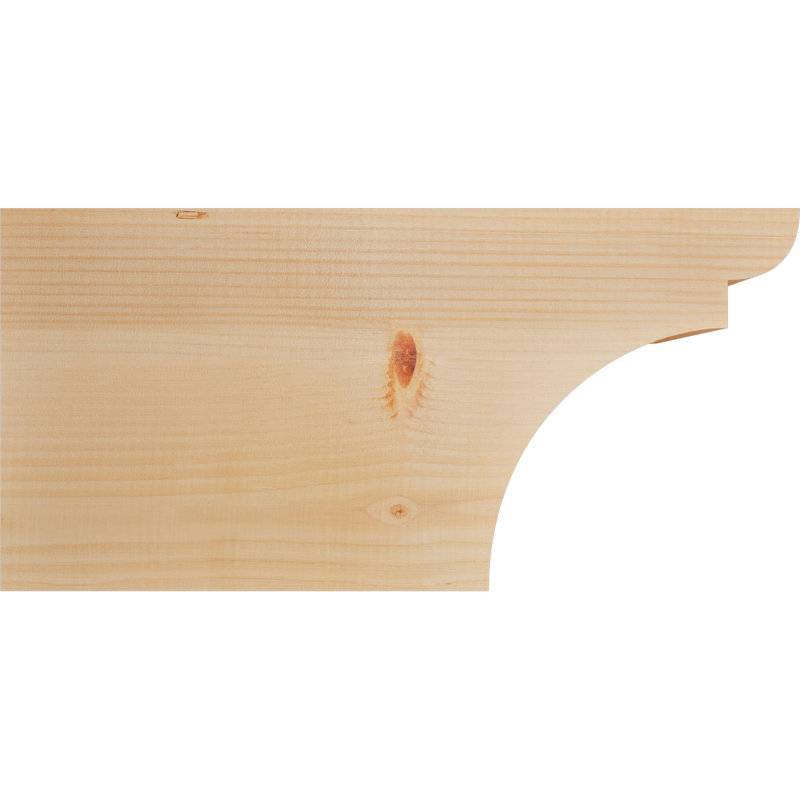 Yorktown Smooth Rafort Tail, Sapin de Douglas, H 12 po x l 24 po x P 5,5 po