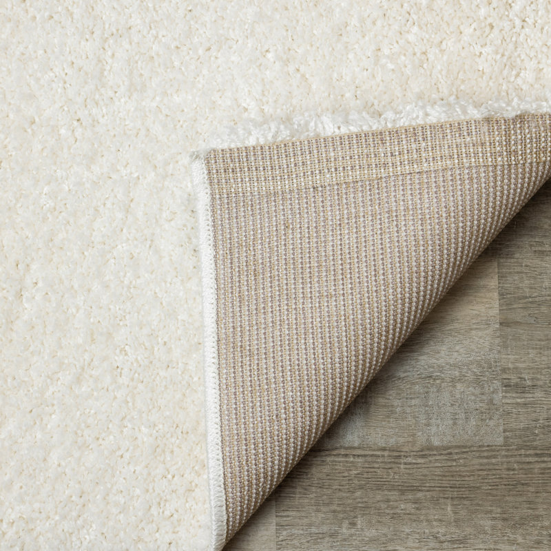 Tapis crème à poils longs Jayceonna, Rectangle 3 pi 11 po x 5 pi 7 po