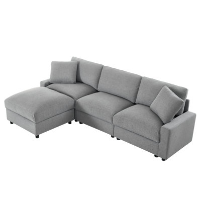 Space-saving Sectionals With Storage, Durable Polyester, Modern Design For Compact Living