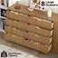 Ensemble 3 pièces commode 8 tiroirs et table de chevet 2 tiroirs-1062973801