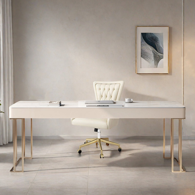 Mobilier de bureau simple en granit, H 29,53 po x l 70,87 po x P 27,56 po