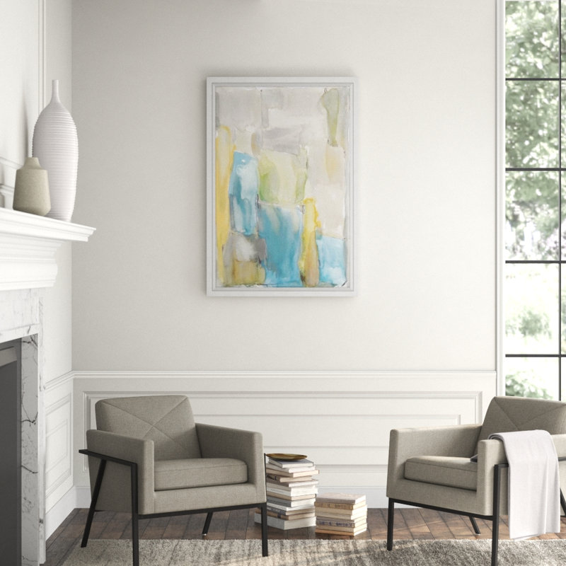 Mellow Fields I Painting by Elena Carlie, Glass Coat, 52" H x 36" W