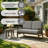 Shweta 2-Piece Conversation Set Solid Teak Wood Loveseat And Side Table Set With Cushions-141516497-141516502
