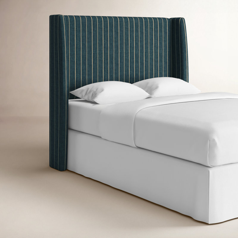 Stickland Upholstered Headboard, Full, Sprint Stripe Gray Oga