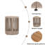 Table d'appoint d'extérieur en corde de rotin et bois d'acacia - Mobilier de balcon de patio pour jardin, cour, balcon-1381994752