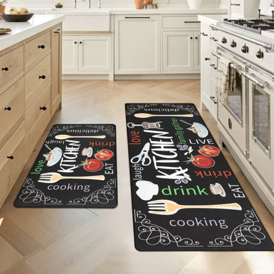 Anti-Fatigue Non-Skid Waterproof Kitchen Mat (Set of 2)