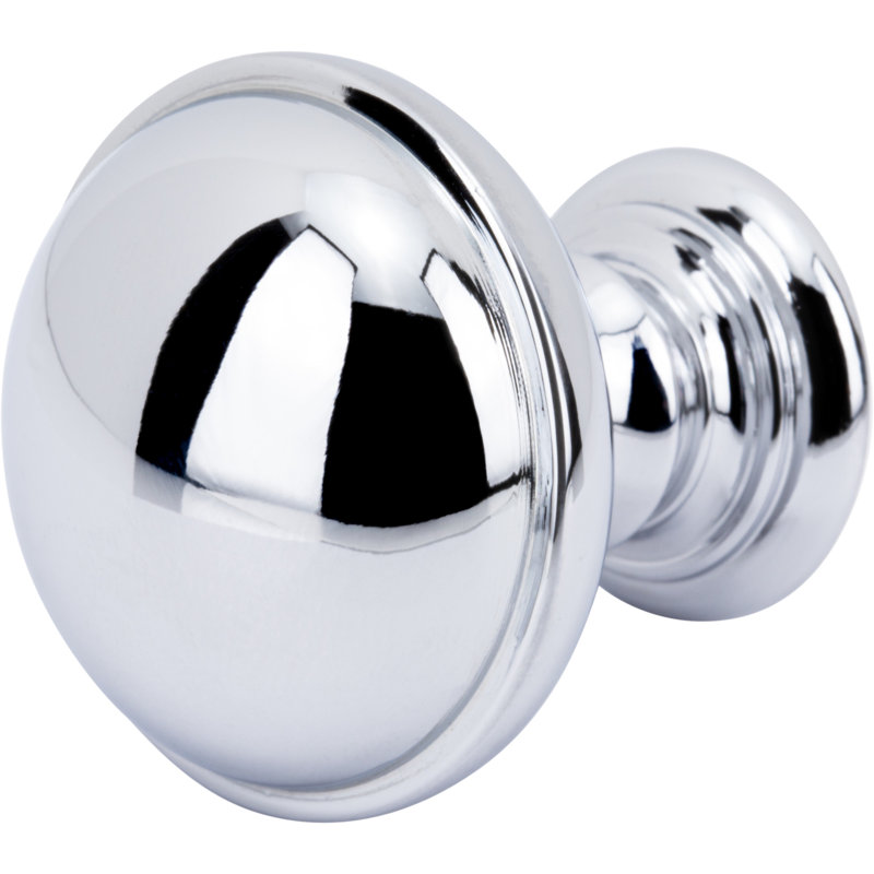 Ronan Diameter Round Knob, 1 1/2", Polished Chrome