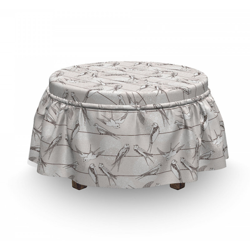 Housse pour repose-pieds en oiseau rouge-rumped