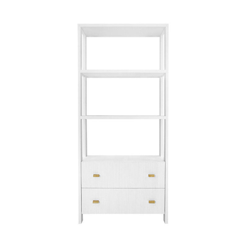 Davie Storage Bookcase, White