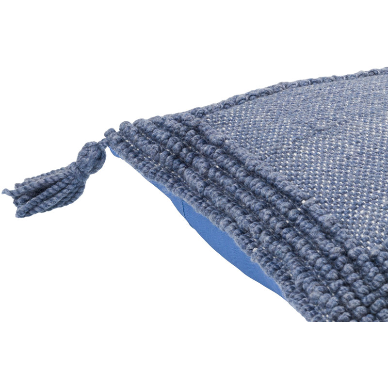 Alaric Throw Pillow, Polyester, Navy Blue, 22"H x 22"W