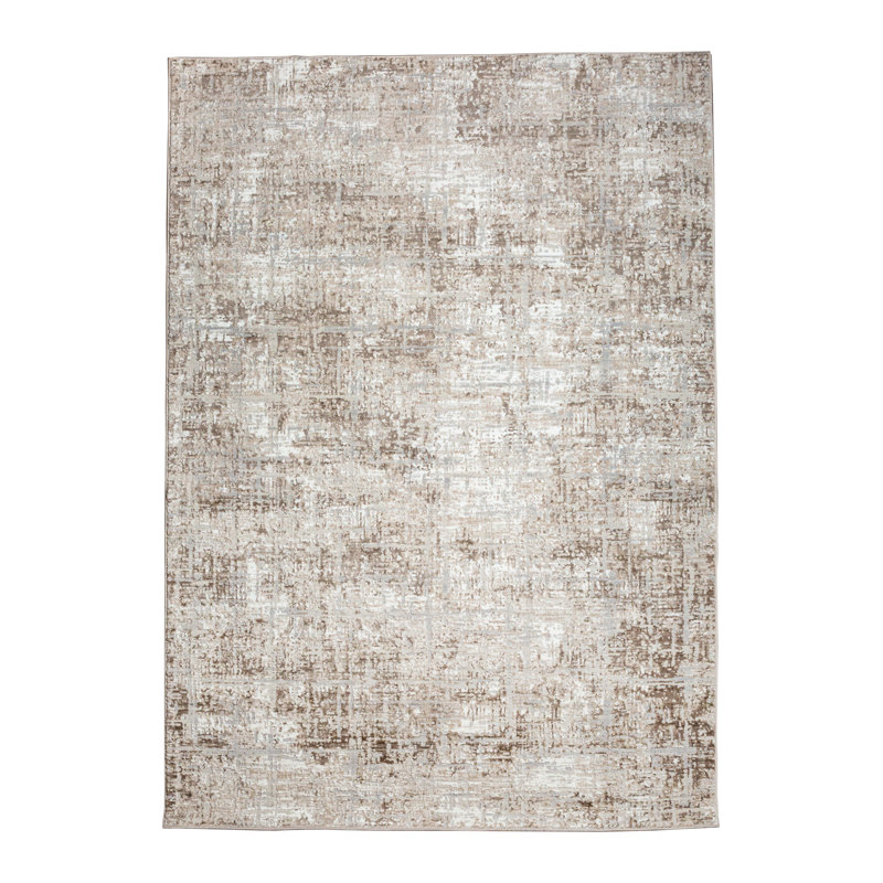 Livigno 1241 Transitional Striated Beige Area Rug, Rectangle 3'3" x 4'11" 