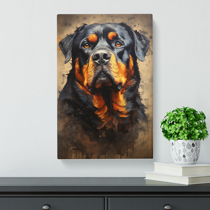 Rottweiler Informel No.2 - No Frame Print, 60cm H x 40cm W x 3cm D