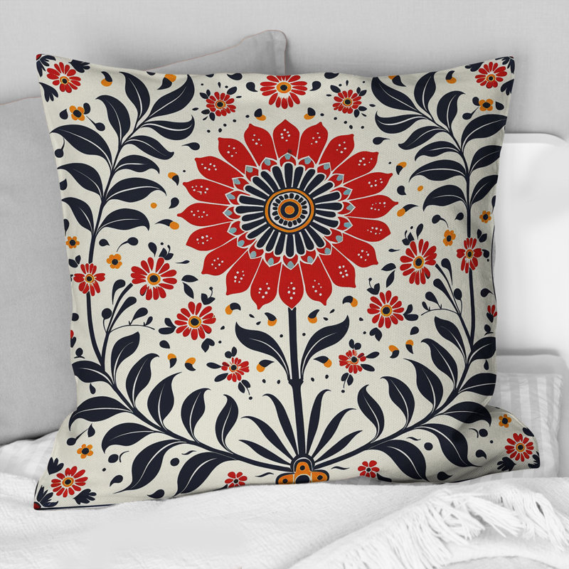 Coussin Retro Flowers - Retro Flowers, H 18 po x l 18 po