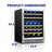 Yeego 23.4'' 52 Bottle Wine Refrigerator Dual Zone Freestanding/Built-In Cooler-125600130