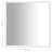  Mirror White Glass 15.7 X 15.7 In Sturdy Square Minimalist
