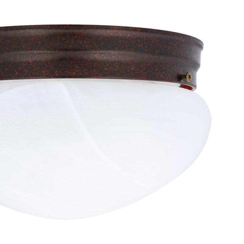 Dittmer Glass Flush Mount, Rubbed Bronze