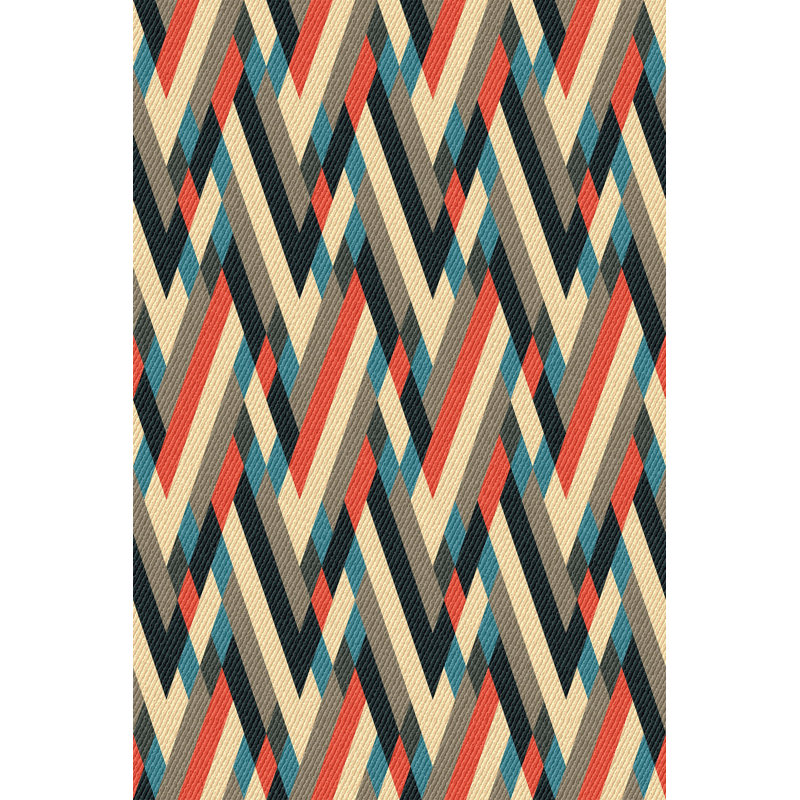 Luxurious Woven Carpet 5.2 x 7.5 ft, 100% Polyester, 0.4 in Pile Height | Antibacterial, Non-Slip PVC Dot Underside, Machine Washable | Elegant 3D Digital Print Design, Perfect for Living Room & Bedroom Décor