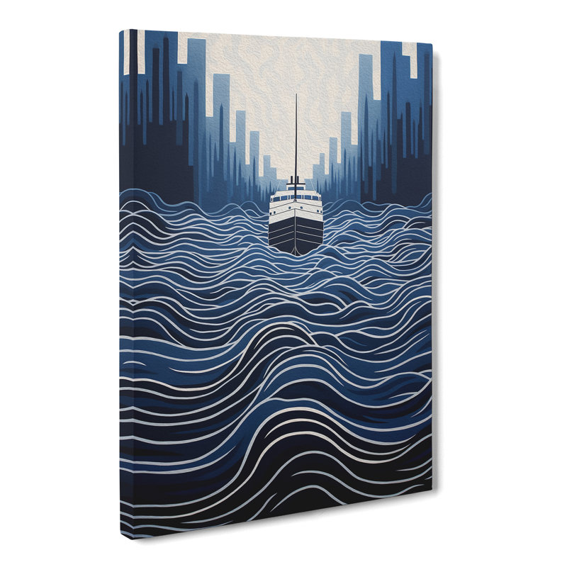 Ship On The Ocean Op - No Frame Print, 50cm H x 35cm W x 3cm D
