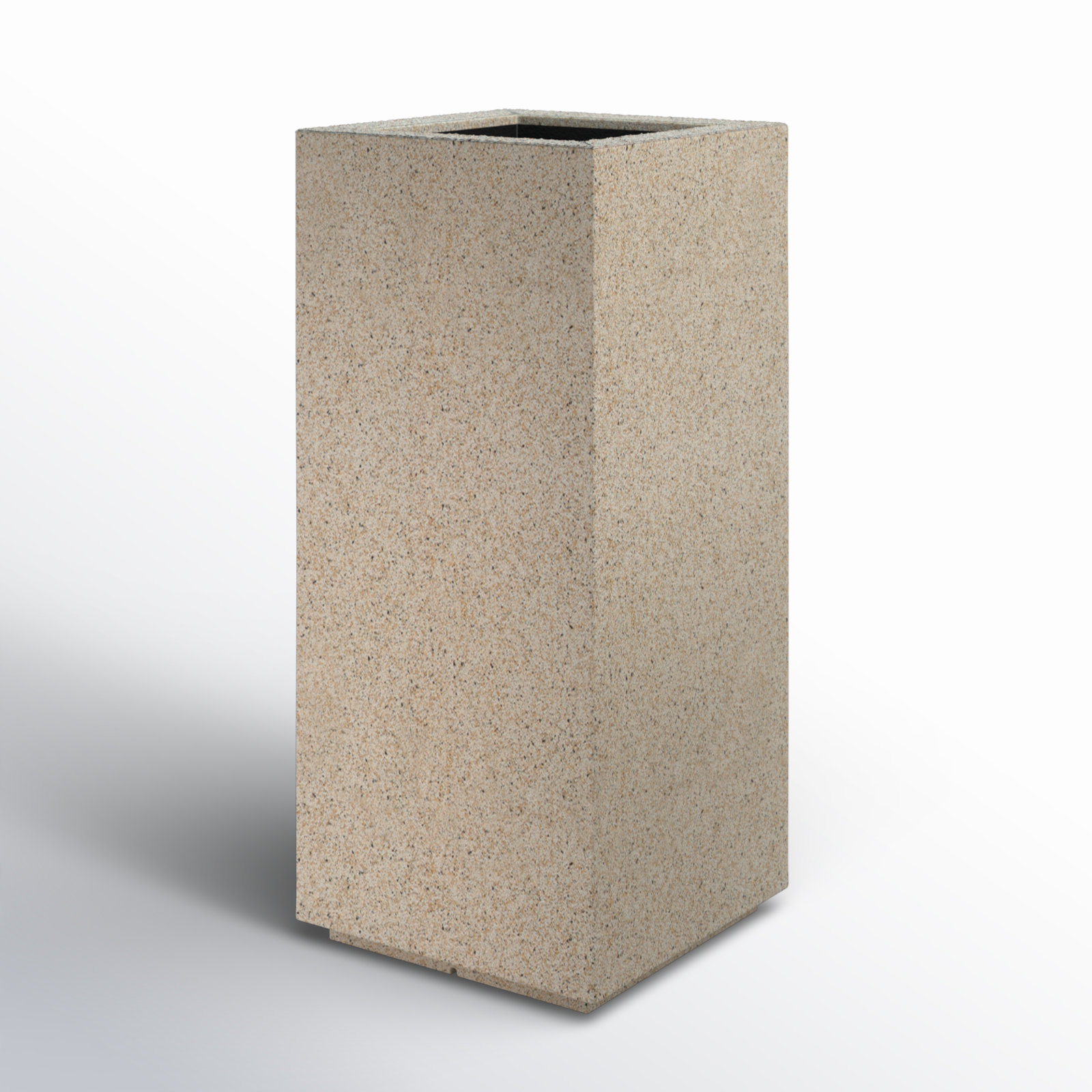 Gita 16" Pot Planter, Sandstone Granite
