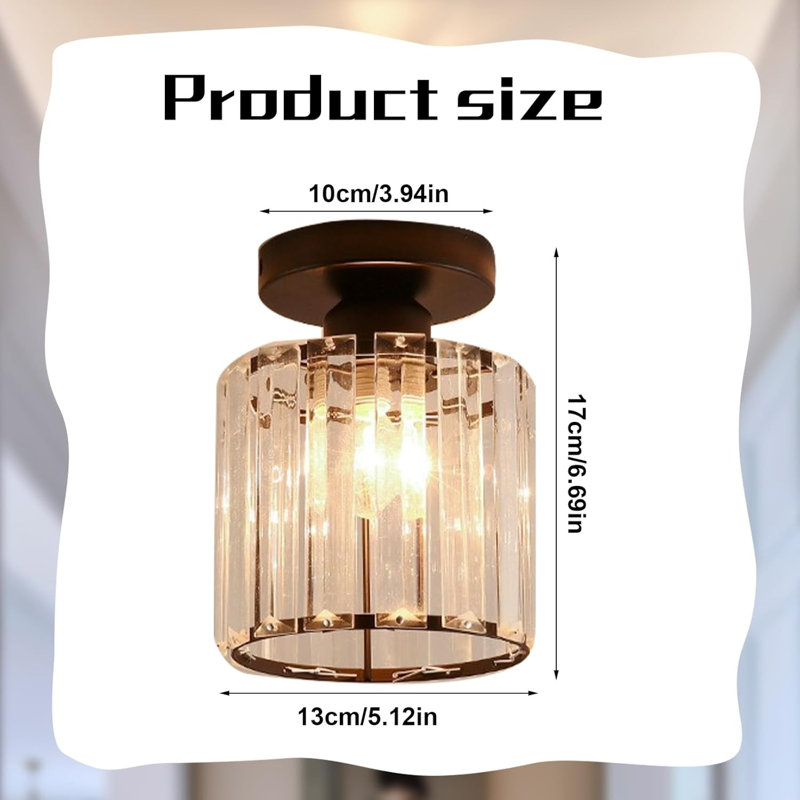 Semi Flush Mount, Black