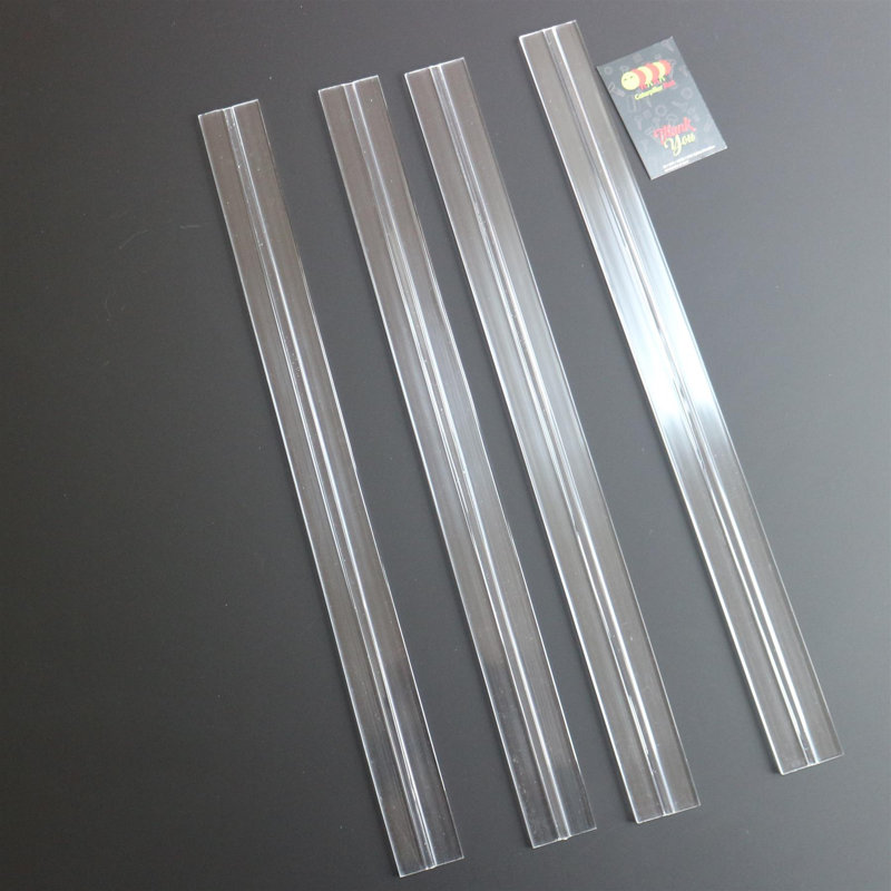 500mm Low Profile Flex hinges, Fexible Living Hinges, Plexiglass, Transparent, Continuous Acrylic Piano Hinges