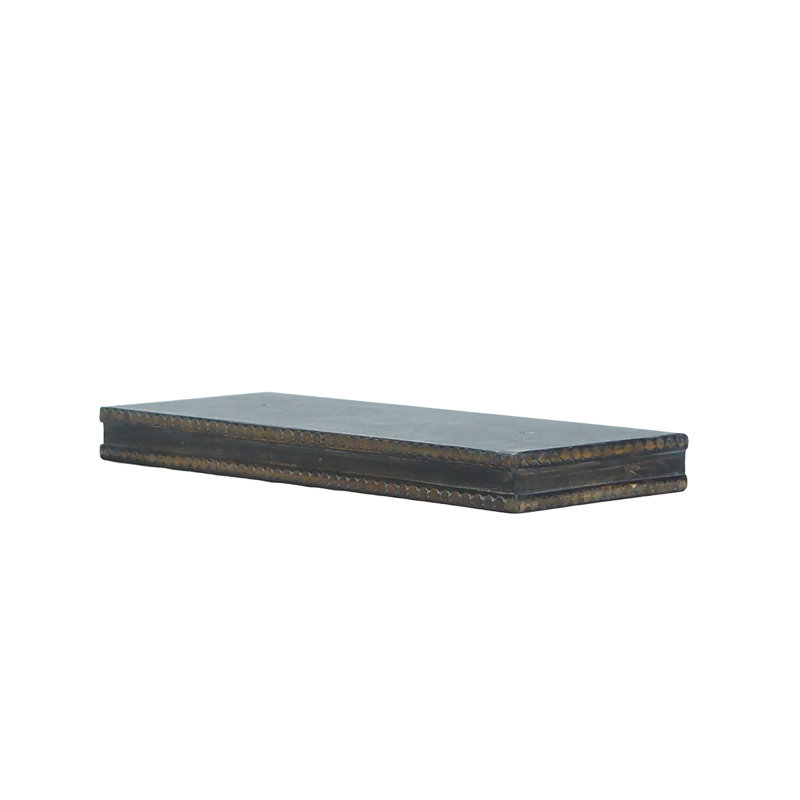 Tablette flottante rectangulaire en bois noir, H 6 po x l 5,2 po x P 2,45 po