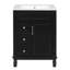 Meuble-lavabo 24 po avec lavabo en céramique, petite armoire de salle de bain moderne, 2 tiroirs et tablette réglable-179659640