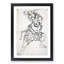Sketch of a Warrior by Katsushika Hokusai - Picture Frame Drawing Print-55619512-55619507