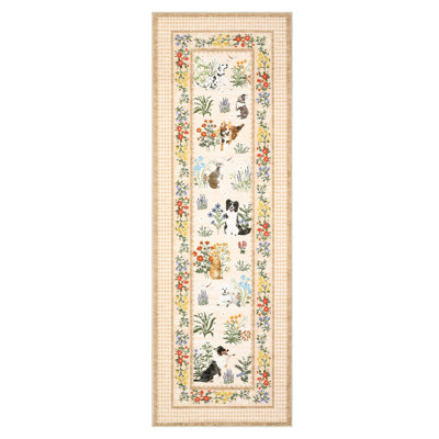 Cute Animal Machine Washable Rug, Non-Slip Low-Pile Area Rug with Rubber Backing for Living Room Bedroom Nursery