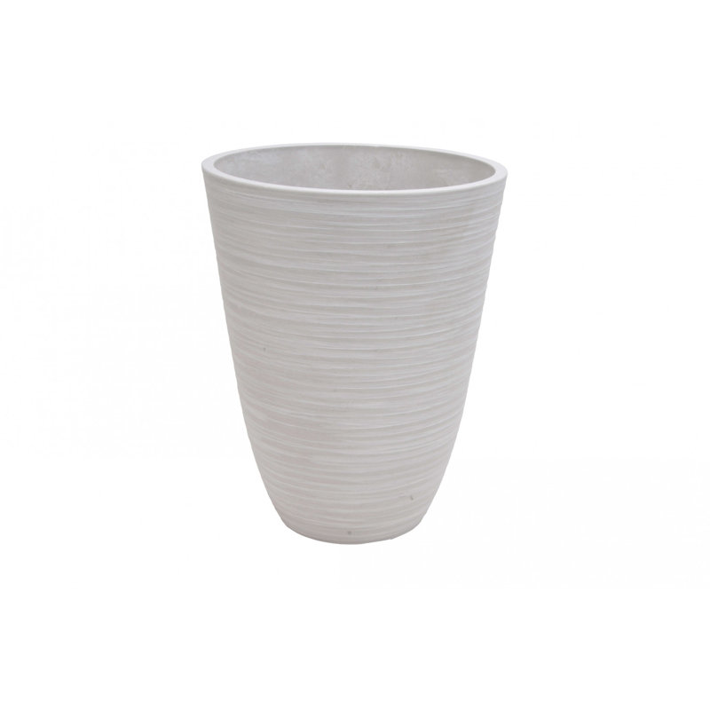 Amirjon Synthetic Fiber Floor Vase, White, 33cm H x 25cm W x 25cm D