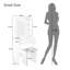 Small Makeup Vanity Desk With Mirror & Adjustable LED Lights,Built-In Power Outlet & Hidden Storage, Includes Padded Stool & Shelf,Space-Saving Dressing Table For Small Bedrooms-1999069357