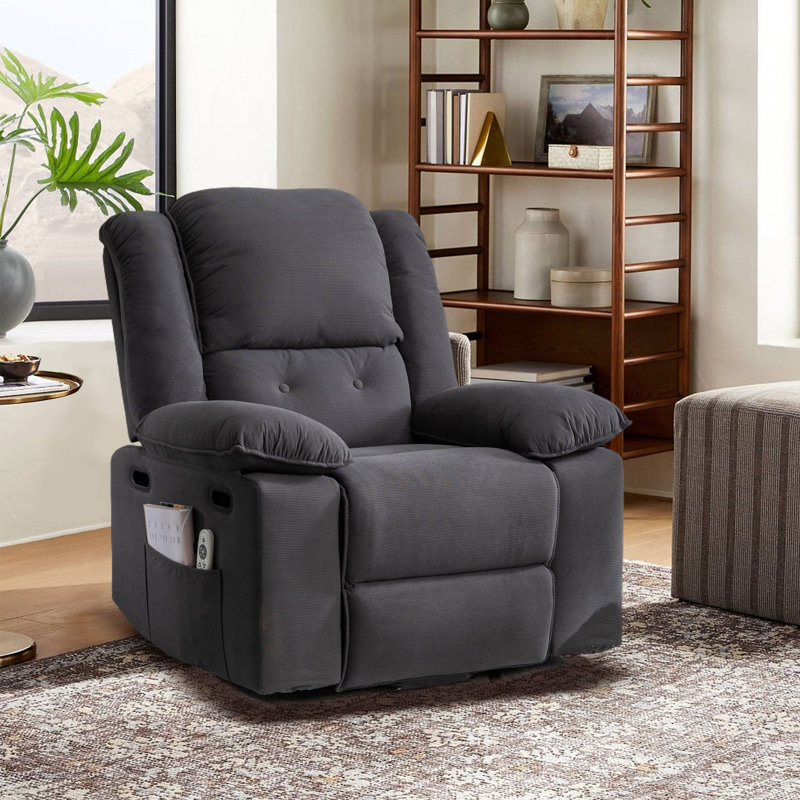 Fauteuil inclinable Lizelle, 100 % lin gris