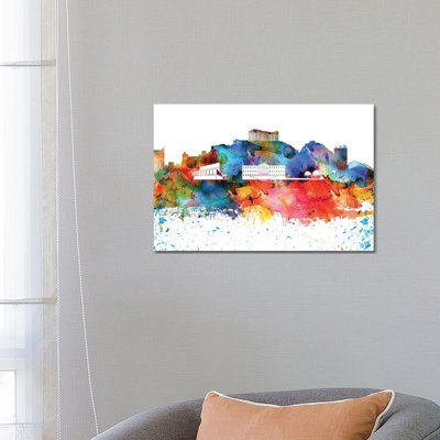 Athens Skyline 1 Piece Wrapped Canvas Painting