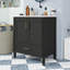 Meuble-lavabo en bois avec lavabo, tiroir et porte en bois-780113978