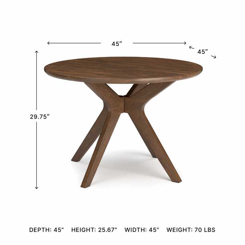 Brown Round Extendable Wood Dining Table