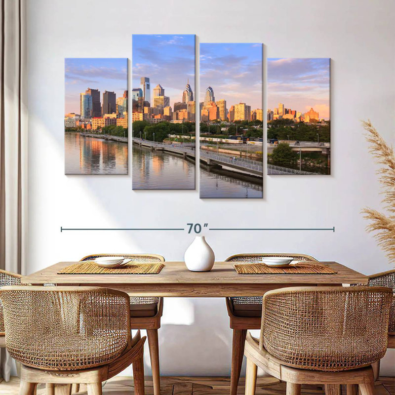 Horizon de soirée à Philadelphie Sireci, H 42 po x l 68 po