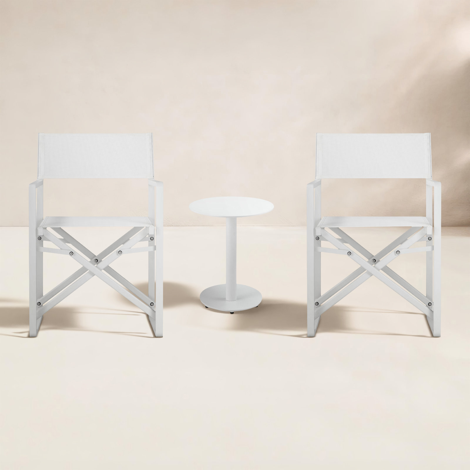 Sunset 15" Patio Bistro Set, White