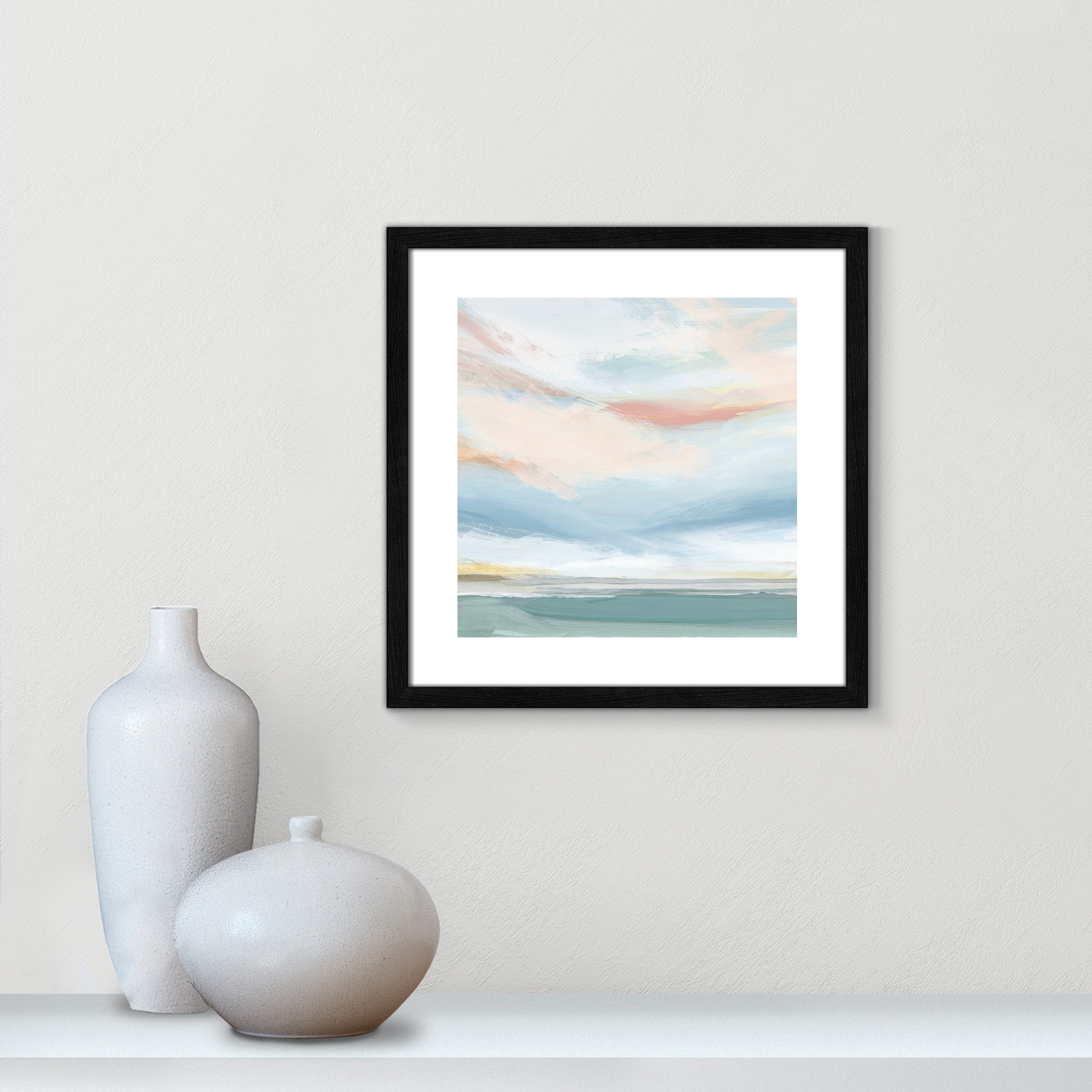 Delphi "Sweetness I" Painting by Isabelle Z, 18.25" H x 18.25" W x 0.75" D, Black Wood Framed Paper