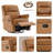 Fauteuil inclinable et berçant en cuir véritable (ensemble de 2)-2129640140