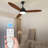 Eriby 52" Wooden Ceiling Fan with LED Lights Remote Control Reversible DC Motor 3 Blades 6 Speeds, for Living Room and Bedroom-1263579916