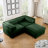 Eliezer 2-Seater Chenille Sectional Sofa with Ottoman-1827534335