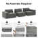 Simson Corduroy Modular 1 Armless Single Sofa with 40D Integrated Sponge