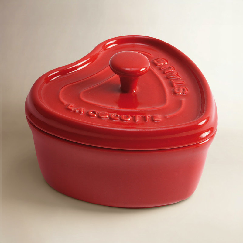 Staub Ceramic 3-piece Mini Heart Cocotte Set