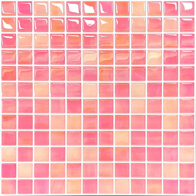 5 pièces dosseret auto-adhésif, carreaux de mur adhésif 3D - diamant rose, Pink Diamond