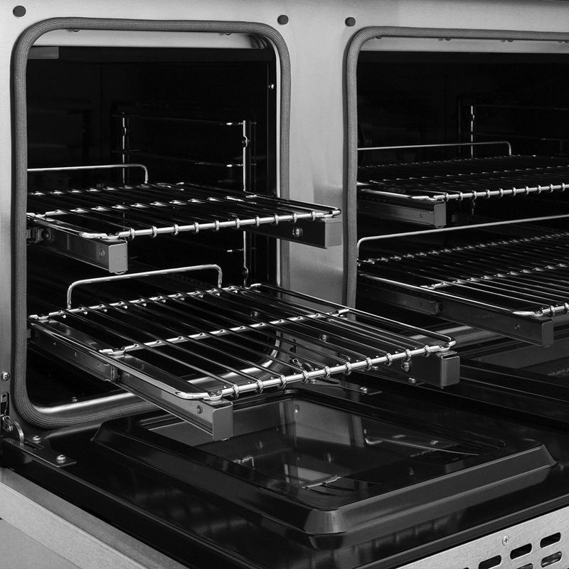 ZLINE Autograph 48 in. Classic Gas Range with 8 Burner DuoPro Cooktop w/ Champagne Bronze Accents, Satin Stainless Steel