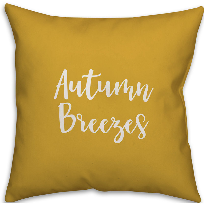  Coussin Autumn Breezes, Moutarde, Housse de coussin