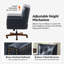 Chaise de bureau pivotante en cuir Meroy-2067271348