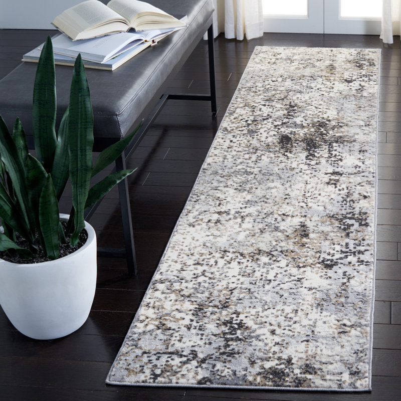 Lagoon Performance Abstract Rug, Runner 2'2" x 8'